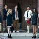 Evan Mock, Thomas Doherty, Emily Alyn Lind, Eli Brown, Jordan Alexander, Savannah Smith, and Zion Moreno in Gossip Girl